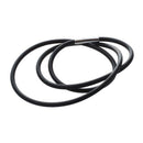 19.75 Inch 3mm Fashion Rubber Cord Necklace with Stainless Steel Closure -