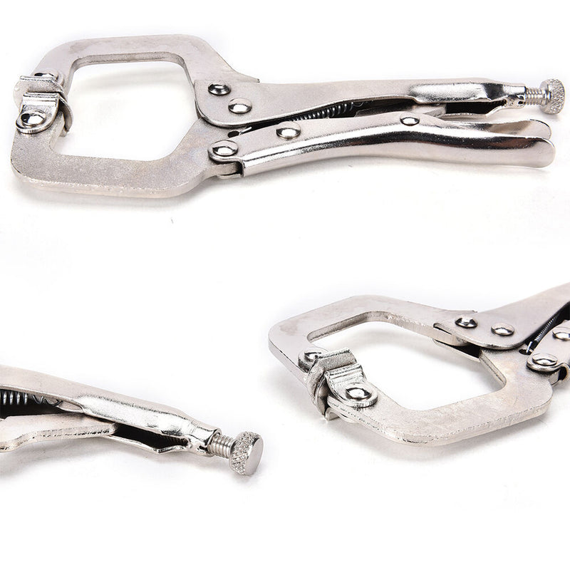 Alloy Steel C Clamp Vise Grip Locking Welding Quick Pliers Wood Tenon Locato Tw