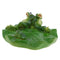 2x Artificial Lotus Leaf Frog Water Floating Ornament Pond Decoration