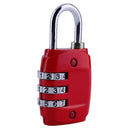 Zinc Alloy Security 3 Combination Travel Suitcase Luggage Code Lock Padlock  JR