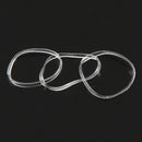 500x hair rubber cord rubber Band transparent white 1mm C5O7