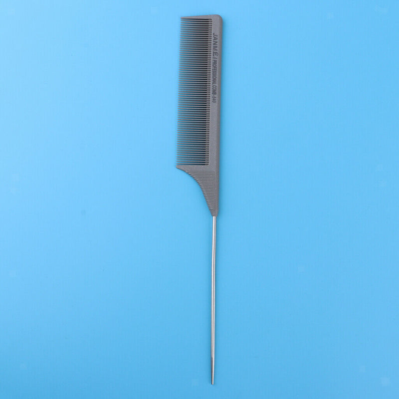 2x Pro 8.9'' Salon Antistatic Pintail Styling Hair Combs Highlight Comb Gray