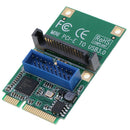 19/20-Pin USB 3.0 PCIE Card - USB Internal Header Expansion Card for Win XP