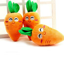 Orange Puppy Pet Supplies Carrot Plush Chew Squeaker Sound Squeaky Dog Toys Cute