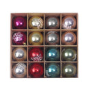 16pcs 6cm Christmas Decoration Balls Tree Hanging Ball Home Ornament (D)