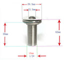 Straight Thru-Hull Connection for Hose, 1/2" Barb Boat 316 Stainless Steel