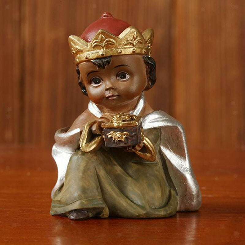 1 Set Statue Nativity Christmas Baby Jesus Manger Miniatures Present Table Deco