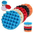 5Pcs 6" Sponge Buffer Waffle Polishing Foam Buffing Pads Set For Car Polisher