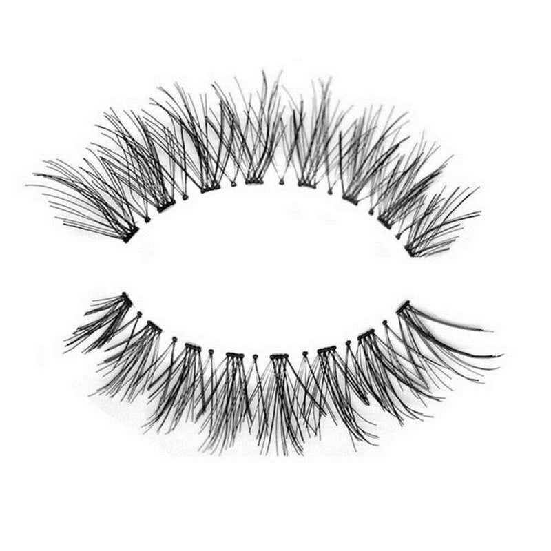5Pair Thick Cross Natural Eye Lashes Extension Makeup False Eyelashes Clear Band