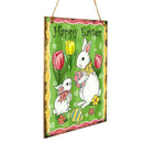 Happy Easter Rabbit Wood Hanging Plaque Ornament Home Wall Festival Pendant
