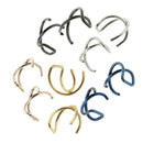 10pcs/Pack Fashion Non-pierced Ear Cuff Lip Ring Twined Double Loop Assorted