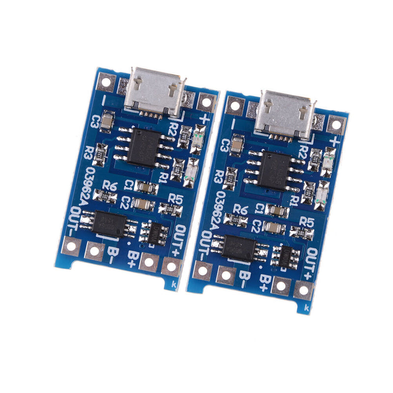 2Pcs/set 5V Micro USB 1A 18650 Lithium Battery Charging Board Charger Module TSE
