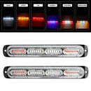 2PCS Car Truck LED Warning Hazard Strobe Flashing Lamp Bar Beacon White