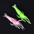 10pcs 4.8cm Shrimp Soft Prawn Tackle Bait Saltwater Bass Fishing Lure  Hook  Jâ„–[