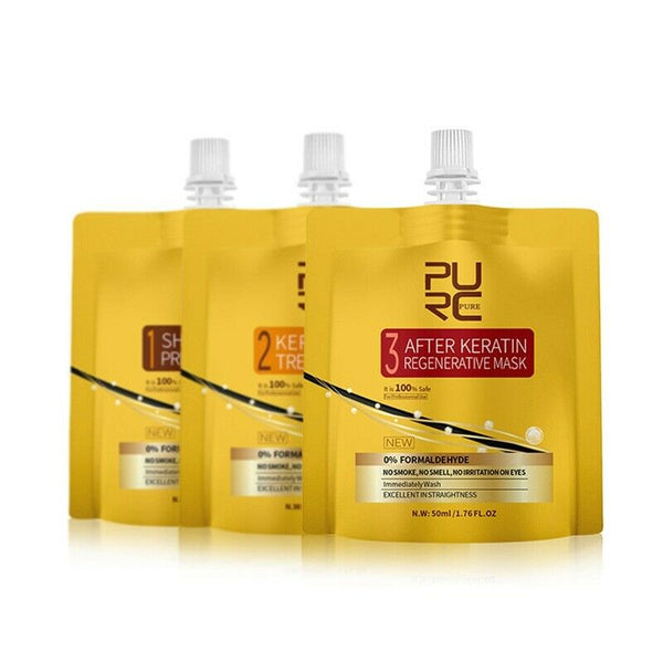 Purc New 0% Keratin Treatment Straighten Repair Damaged Frizzy Hair Free Fo L6L1