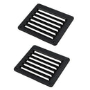 2x Square 5.5 x5" Boat Louver Air Vent Ventilation Cover for Marine RV Black