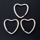 10PCS Heart Metal Key Holder Split Rings Keyring Keychain Hoop Loop DIY M&O