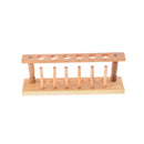 6 Holes Lab Wooden Test Tube Storage Holder Bracket Rack With Stand Sticks LJ
