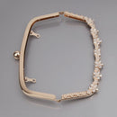 22cm Fashion Metal Rhinestone Purse Handle Bag DIY Craft Frame Kiss Clasp Lock
