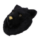 Mini Cute Realistic Simulated Black Plush Furry Lifelike Bear Head