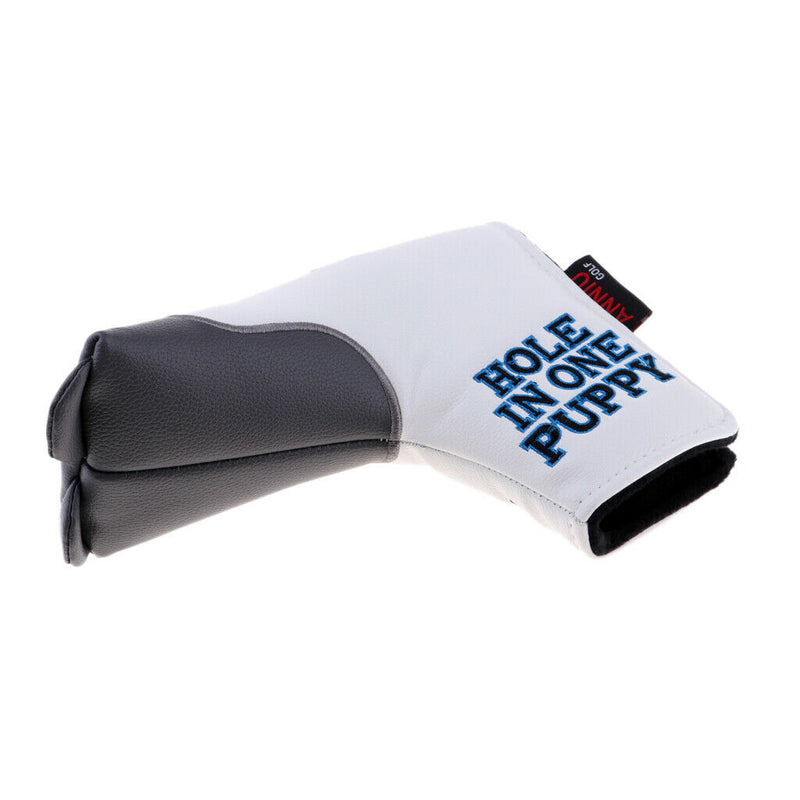 Outdoor Golf Mallet Putter Head Cover L Shape Full Protection Dog Pattern