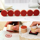 6PCS DIY Scrapbook Wood Rubber Stamp Mandala Flower Album Stamps Photo Card D3E6