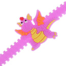 2pcs Dinosaur Party Rubber Bangle Bracelet Baby Shower Birthday Party Decorati,a