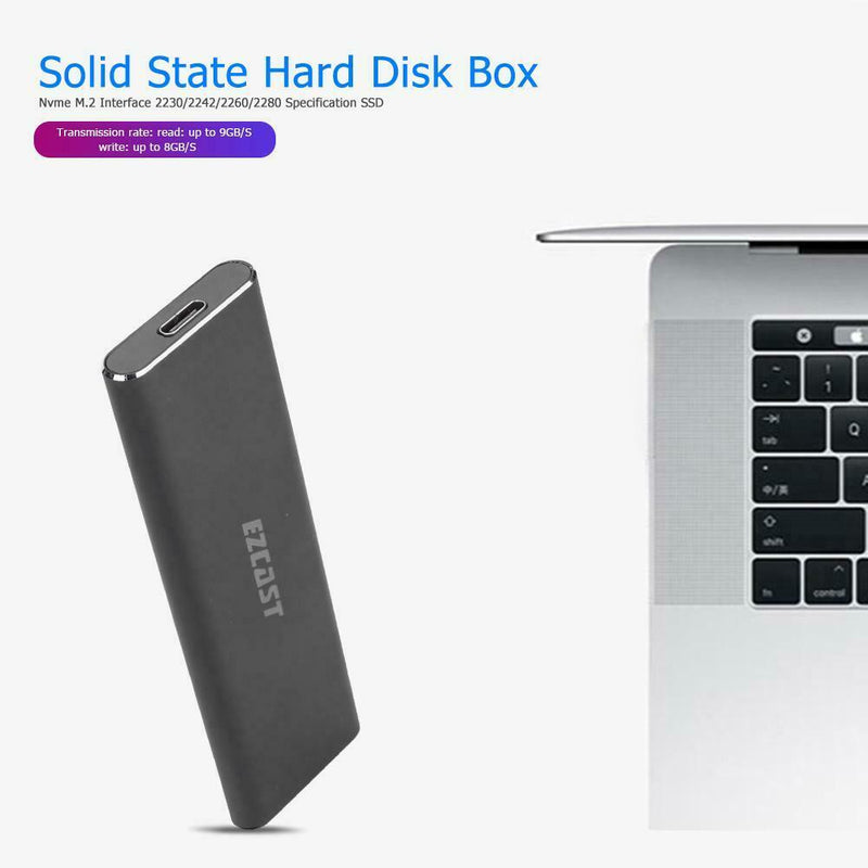 M2 SSD Case NVME PCIe Enclosure M.2 to USB Type C 3.1 GEN2 M Key Adapter