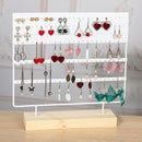 Fashion Creative Wooden Holes Earrings Ear Studs Jewelry Display Stand Orga