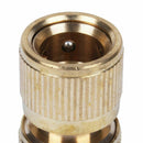 6 Pcs Brass Garden Lawn Water Hose Pipe Fitting 1/2 inch Quick Connector Y4D8