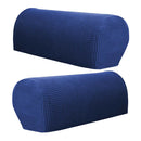 Stretch Sofa Armrest Covers Anti-Slip Couch Armrest Protector Dark Blue