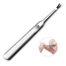 Stainless steel Nail Art Cuticle Pusher Trimmer Cutter Pedicure Manicure Tool LJ