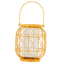 Iron Hanging Lantern Votive Candle Tea Light Holder Wedding Venue Yellow-S