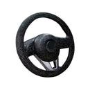 Black Car Steering Wheel Cover Microfiber Leather Breathable 15''/38cm Anti P3P5