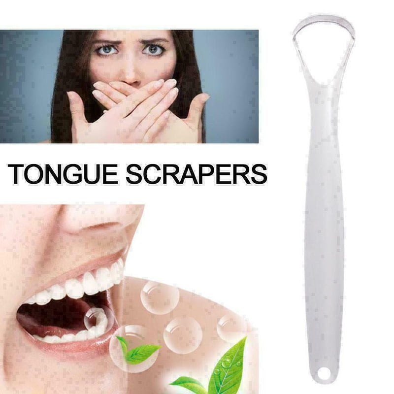 Stainless Steel Tongue Scraper Cleaner Pouchs Dental Oral Bacteria Long Han K3K5