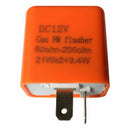 2 Pin Speed Adjustable LED Indicator Flasher Relay Resistor Fix Flash Motor