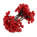 40-head Artificial Holly Berries Blueberry Wedding Xmas Flower Wreath Red 1