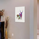 Unframed Modern Art Canvas Oil Painting Nordic Elk Family Print Wall Decor L