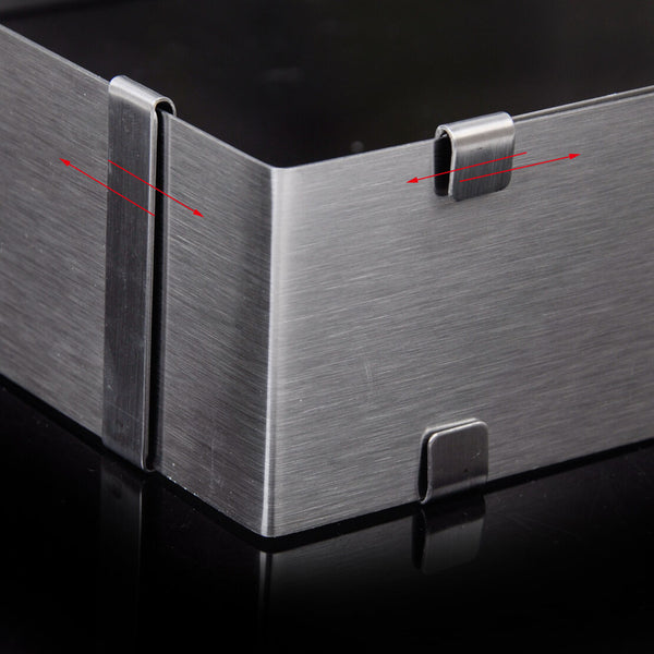 10"-20" Adjustable Rectangle Scalable Stainless Steel Mousse Cake Baking Mold