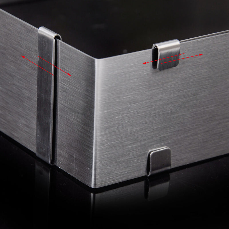 10"-20" Adjustable Rectangle Scalable Stainless Steel Mousse Cake Baking Mold