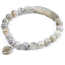 Natural Stone Bracelet Handmade Beaded Bracelets Elongated Stone Beads Rect F8J4