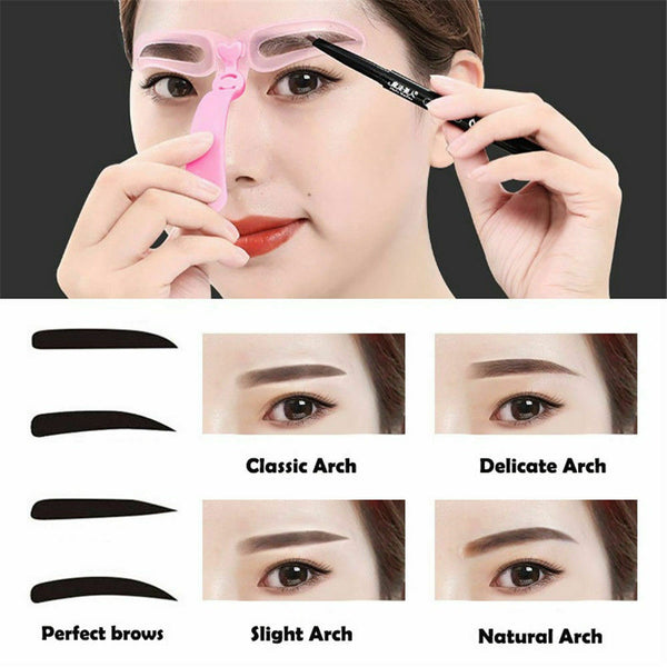 8 Styles Eyebrow Shaping Stencils Grooming Shaper Template Makeup Tool Kit j877