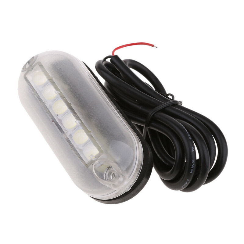 2x 12V White Light Stainless Steel Underwater Boat Marine 6 LED Light