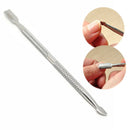 Nail File Cuticle Spoon Pusher Remover Stainless Steel Manicure Trimmer Tool LJA