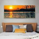 100x40cm Sunset Reed Marshes Diamond Painting Full Round Drill Cross Stitch