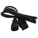 16A IEC 320 C14 To C19 Power Extension Cord Cable Adapter For PDU UPS Black