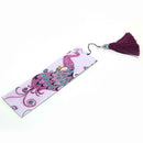 DIY Peafowl Special Shaped Diamond Painting Leather Tassel Bookmark Gift