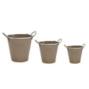1XNordic Simple Garden Planter Flower Plant Bucket for Weeding Decor-Khaki