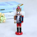 5Pcs 12cm Wooden Nutcracker Band Crafts Christmas Ornaments Festival Decor