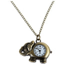 40 x 31 mm Pocket Watch Necklace Watch Bronze Elephant